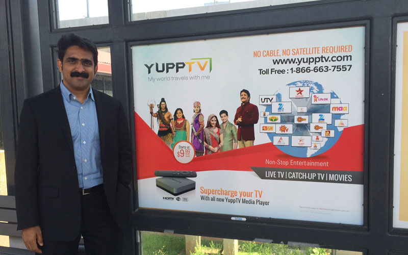 At New Jersey NJ Transit Metro park station with YuppTV